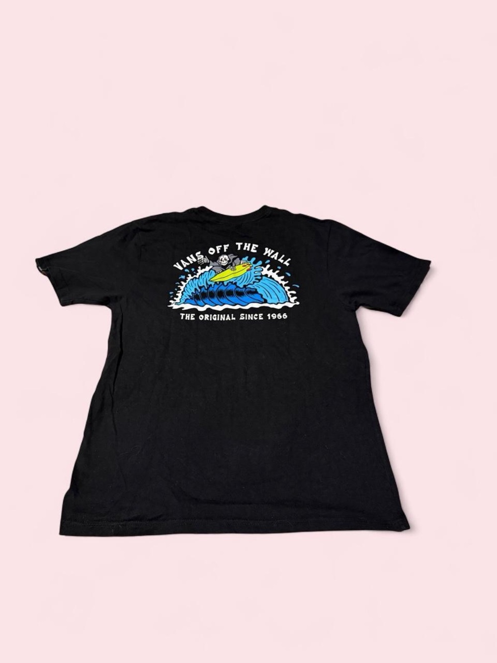 Vans Men’s Black Surf Wave Graphic Tee - Black & Blue